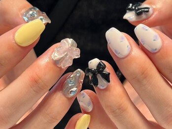 シェリーラメール 渋谷(cherielamer)/ちぐはぐネイル