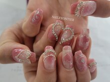 ネイルフロンティア 吉祥寺(NAIL FRONTIER)/手描きフラワーワンホン14980円