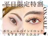 ★平日割★ メガボリューム！【バインドロック400本×下まつげエクステ30本】