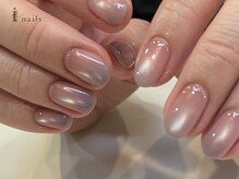 アイネイルズ 吉祥寺店(I nails)/空色マグネットグラデーション