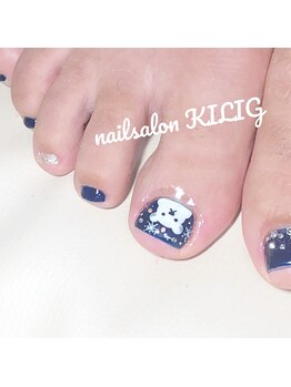 ネイルサロン キリグ(KILIG)/くまフットネイル