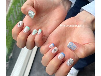 プルースラウンジ トウキョウ(Plus Lounge TOKYO)/アシメ★キルティングネイル