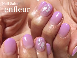 カラーグラデ☆シェル&銀箔