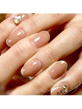 キイコネイル(kiiko.nail)/マオジェルラメフレンチ