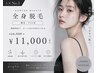 【レディース人気No.4】全身脱毛(顔有・VIO有)¥16,500→¥11,000