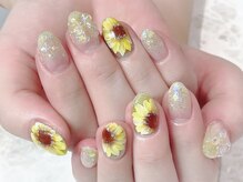 キャッツアイトーキョー 高円寺店(Cat's eyeTOKYO)/ひまわりネイル