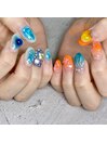 haruka nail×ぽこぽこネイル