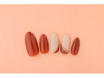 ヴァンネイル(VINGT NAIL nail&eye beauty)/赤×白 シンプルネイル