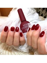 フリープ ネイル バイ ヴァラ(freep nail by VALLA)/ワンカラー/ボルドーネイル/赤