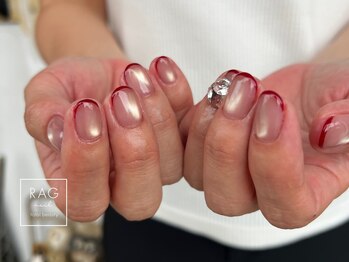 ラグ ネイル(RAG nail)/フレンチネイル/ボルドーネイル