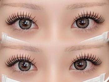 アマルアイラッシュ(amar Eyelash)の写真/まつエク派の方におすすめ《束感仕上げ》フラットラッシュ100本￥5500*お好みの本数で様々なニュアンスに◎