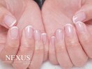 フレンチ×ツイードネイル