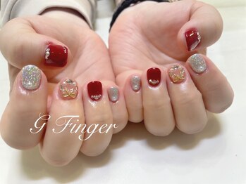 クリスマスリースネイル♪