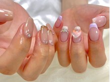 シェリーラメール 渋谷(cherielamer)/French clearheart nail ￥7,680