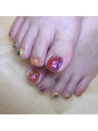 個性派ニュアンスネイル