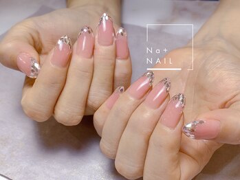 エヌエープラスネイル 葛西本店(Na+nail)/人気ガラスフレンチ7980円