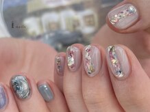 アイネイルズ 吉祥寺店(I nails)/押し花クリアぷっくりネイル