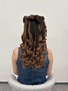 ミカヅキ 赤坂/リボンアレンジハーフツイン！