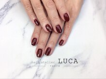 ネイルアトリエルカ(nail atelier LUCA)/W-139　大人上品ボルドーネイル