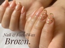 ブラウン(Brown.)/ビジューネイル