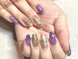 パープルラメ&ゴールドラメ☆