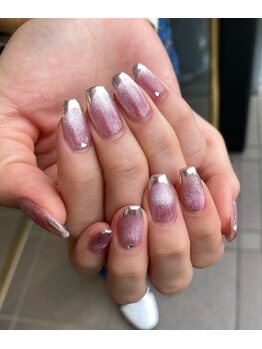 白べぇーっ 本店 湊町店/☆ミラーフレンチネイル☆