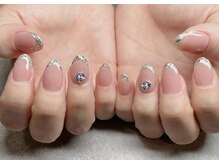 ネイルアンドアイラッシュスタジオ シュシュ(chouchou)/ガラスフレンチ・ショートにも♪