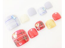 ネイルサロン クイール 小山店(NAIL SALON QUILL)/チェック柄+ストーン