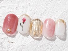 ジェミーネイル エビス(Jemiy nail ebisu)/ヌーディー花ニュアンス8980yen