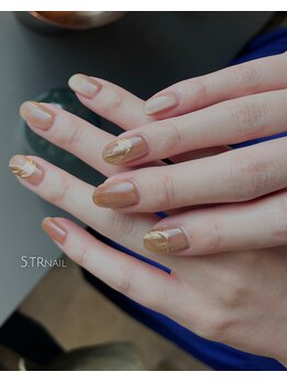 ゴトラネイル(5.tr_nail)/simpleデザイン５本アート