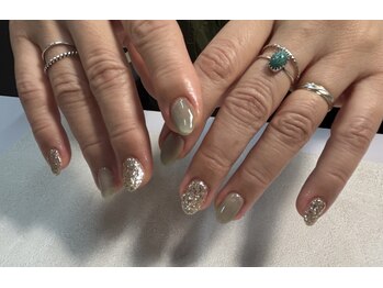 マグネット×ラメ