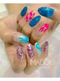 ファイヤーパターンネイル☆