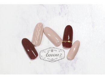 アモウズ(Amouz)/定額【テーマ:ニットネイル】2