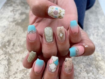 ベーシック ネイルウィザードアカデミー 本厚木店(Basic×NailWizardAcademy)/カラフルグラデーション