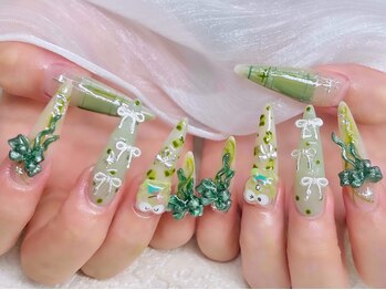 ルビーネイル 太閤通駅店(RUBY NAIL)の写真/自爪が伸びたような仕上がり◇パラジェル使用で自爪を健やかに保ちながら美しいロングネイルを実現☆