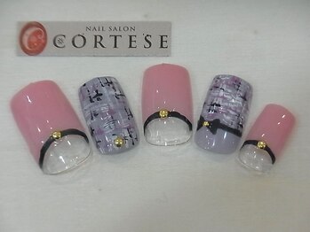 くすみパープル☆ツイード