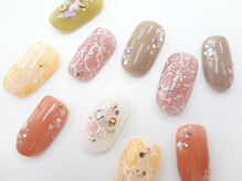 ネイルサロン クイール 小山店(NAIL SALON QUILL)/ワンカラー＋フラワーアート