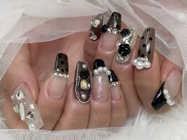 BLACK French ネイル