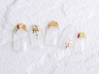 ネイルサロンウルラ(Ulula)/カラフルスタッズネイル