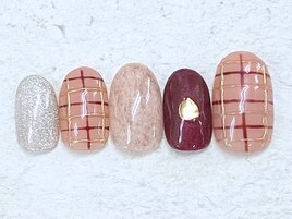 くすみカラー　チェック柄