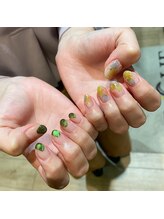 ネイルアルケー(Nail ARCHE)/水彩×マグネットネイル