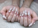 ぽこぽこラブリーハートネイル