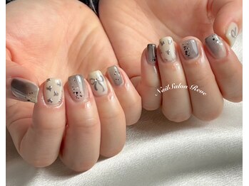 ネイルサロン レーヴ(Reve)/リボン×ハート