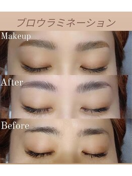 ラムール 姫路(L'AMOUR+)/ブロウラミネーション+眉WAX