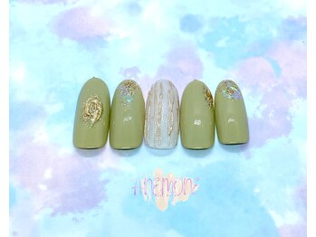 アネモネ(ANEMONE)/カーキニュアンスネイル☆