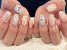 アイネイルズ 梅田店(I nails)/パステルカラーリボン￥9700
