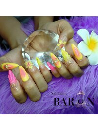 海外風チーク×フラワー