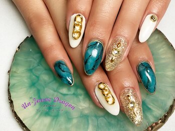 アン ジョーヌドラゴ/【自爪ネイル】ターコイズネイル