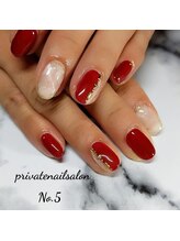 ナンバーファイブ(N°5)/天然石ネイル☆