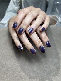 ベース色付き細いフレンチ